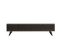 Hanah Home Soporte de TV 160cm Pino Atlántico y Antracita con Puerta Madera Maciza y Estantes para Salón